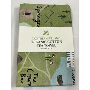 Northern Ireland Organic Cotton Tea Towel 25”x 18” NEW